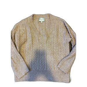 Jason Wu Cable Knit V-Neck Sweater